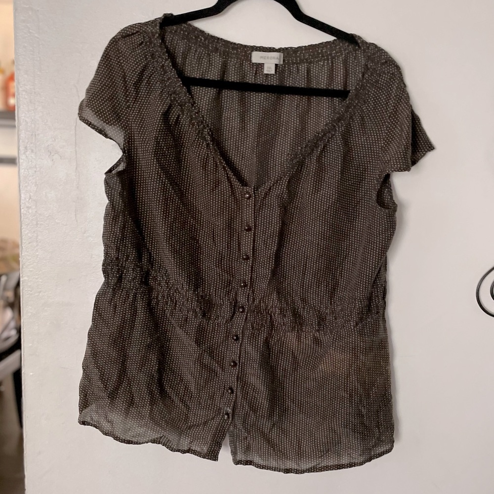 Merona polka dot top